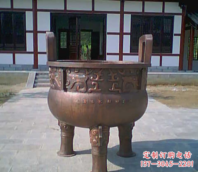 内江铜雕广场圆形香炉