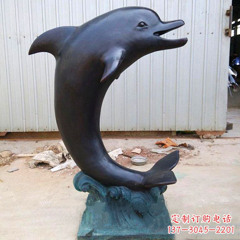 内江铜雕海豚雕塑