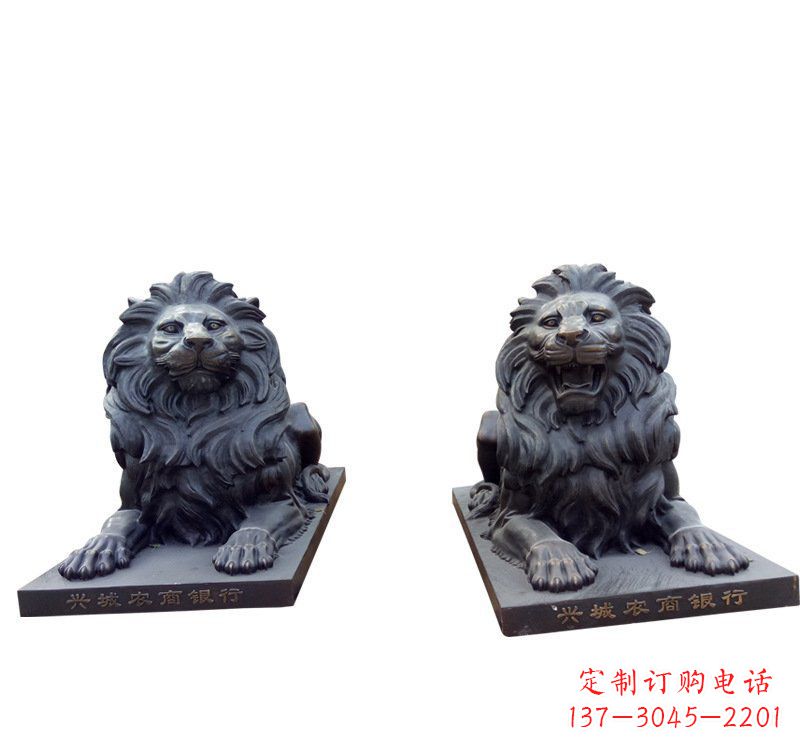 内江铜雕汇丰狮子 (2)