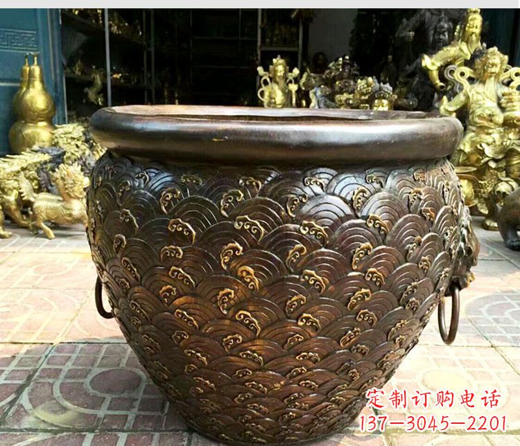 内江铜雕景观花盆