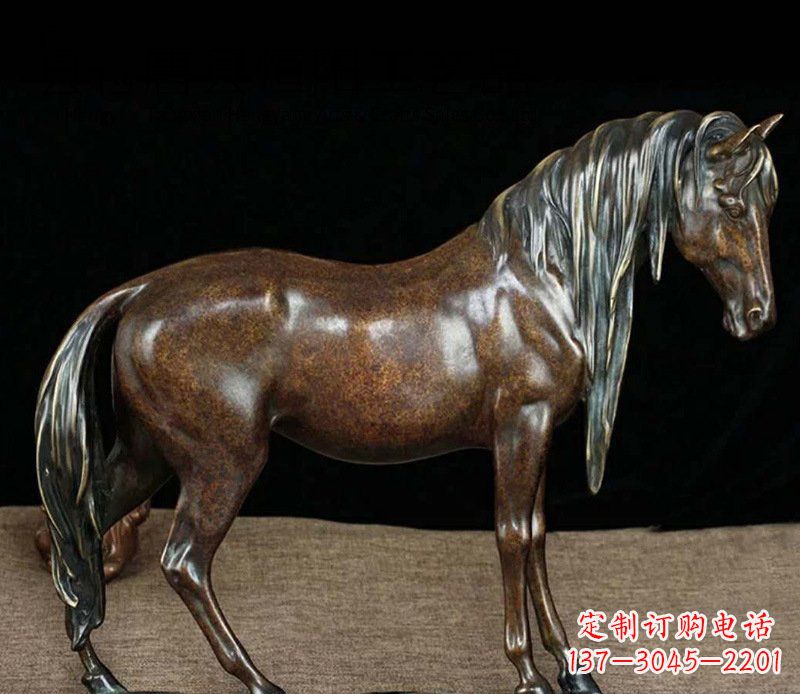 内江铜雕马公园动物摆件