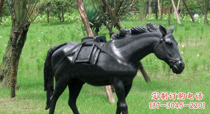内江铜雕马公园动物雕塑 (2)