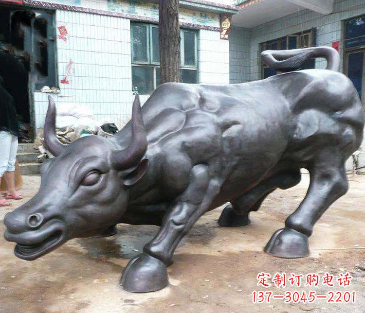 内江铜雕牛广场动物景观摆件 (3)
