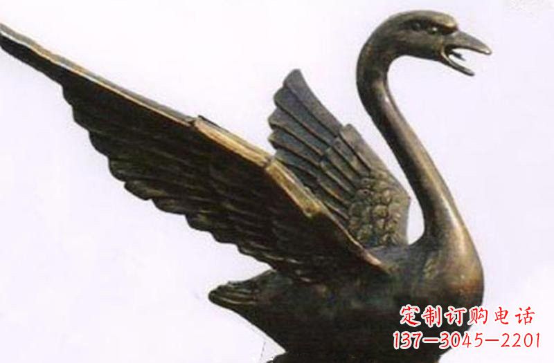 内江铜雕喷水天鹅公园动物雕塑