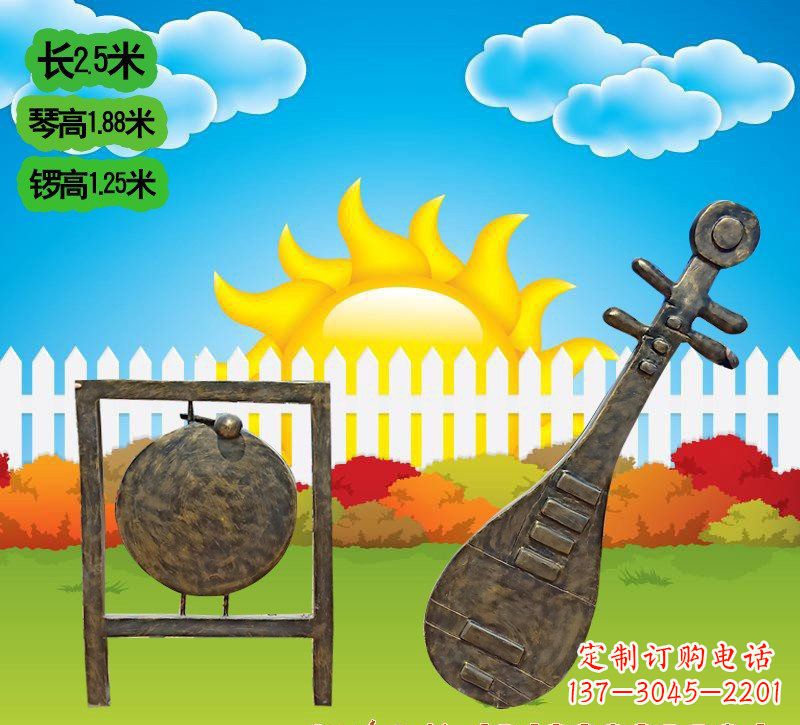 内江铜雕琵琶雕塑