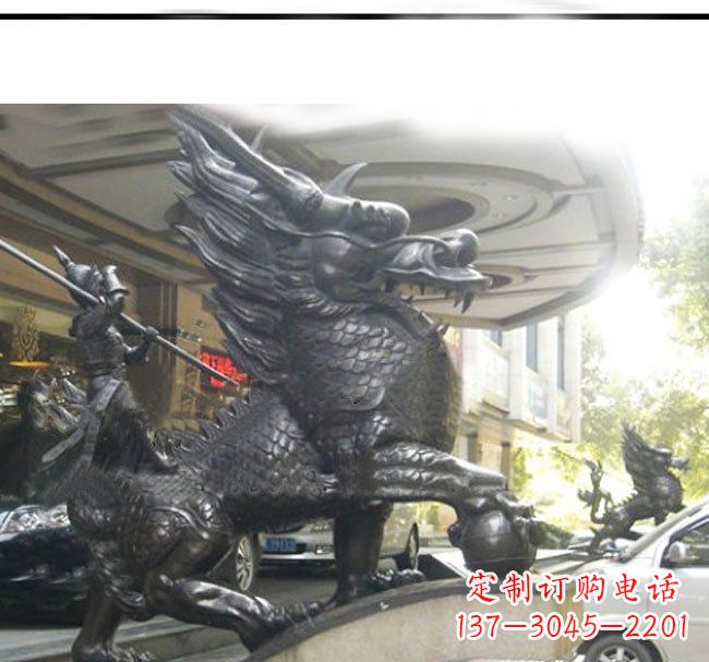内江铜雕麒麟公司门口神兽雕塑
