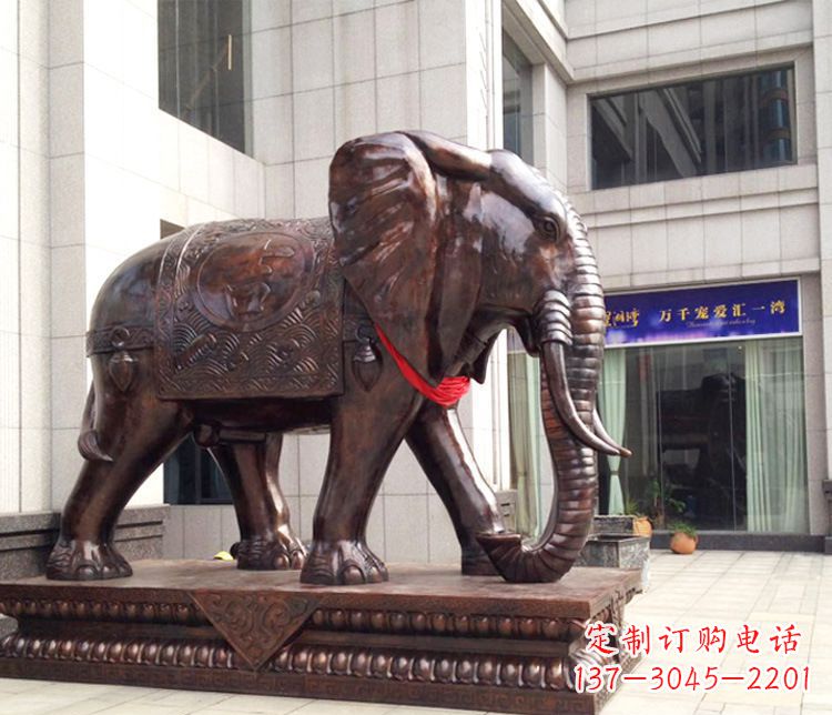 内江铜雕企业招财大象