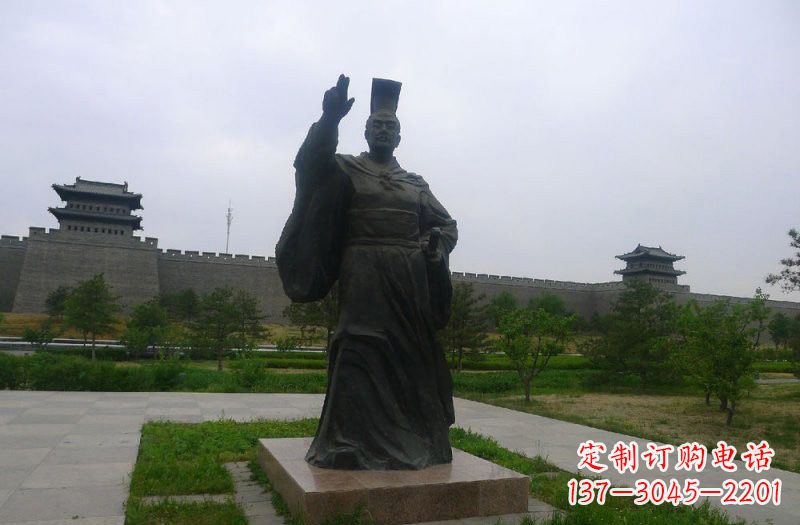内江铜雕秦始皇古代名人雕塑