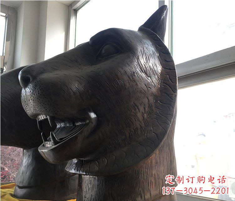 内江铜雕生肖动物头像雕塑摆件