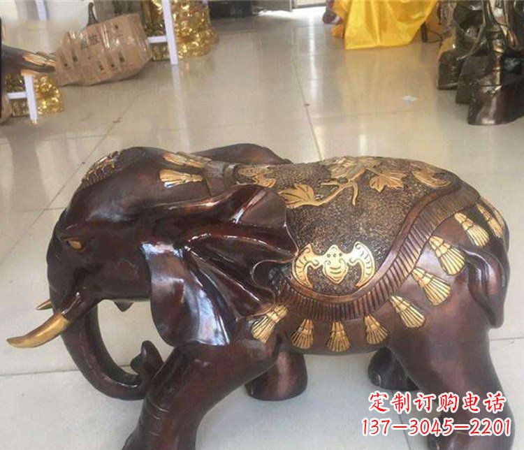 内江铜雕室内装饰小象雕塑摆件