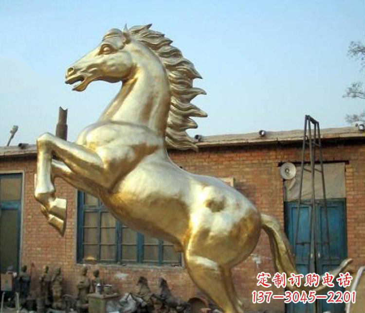 内江铜雕室商场招财动物马雕塑