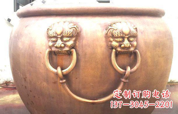 内江铜雕水缸寺庙景观雕塑_1