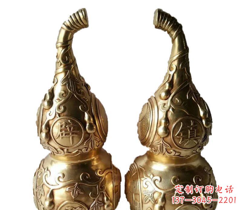 内江铜雕寺庙平安葫芦雕塑