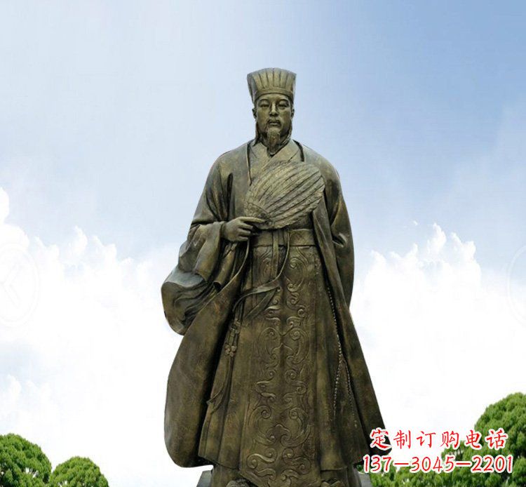 内江铜雕伟人诸葛亮古代历史人物
