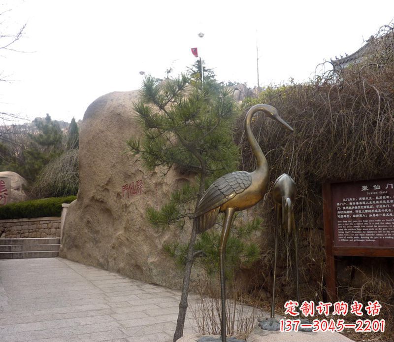 内江铜雕仙鹤