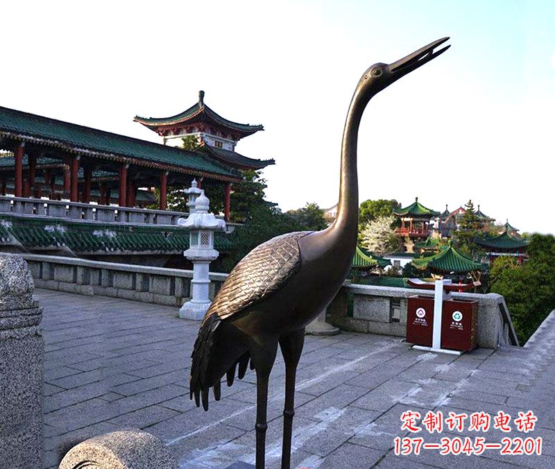 内江铜雕仙鹤雕塑