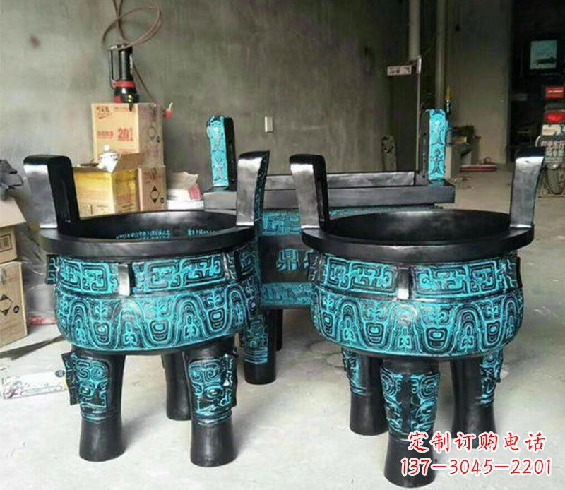 内江铜雕香炉寺庙香炉雕塑
