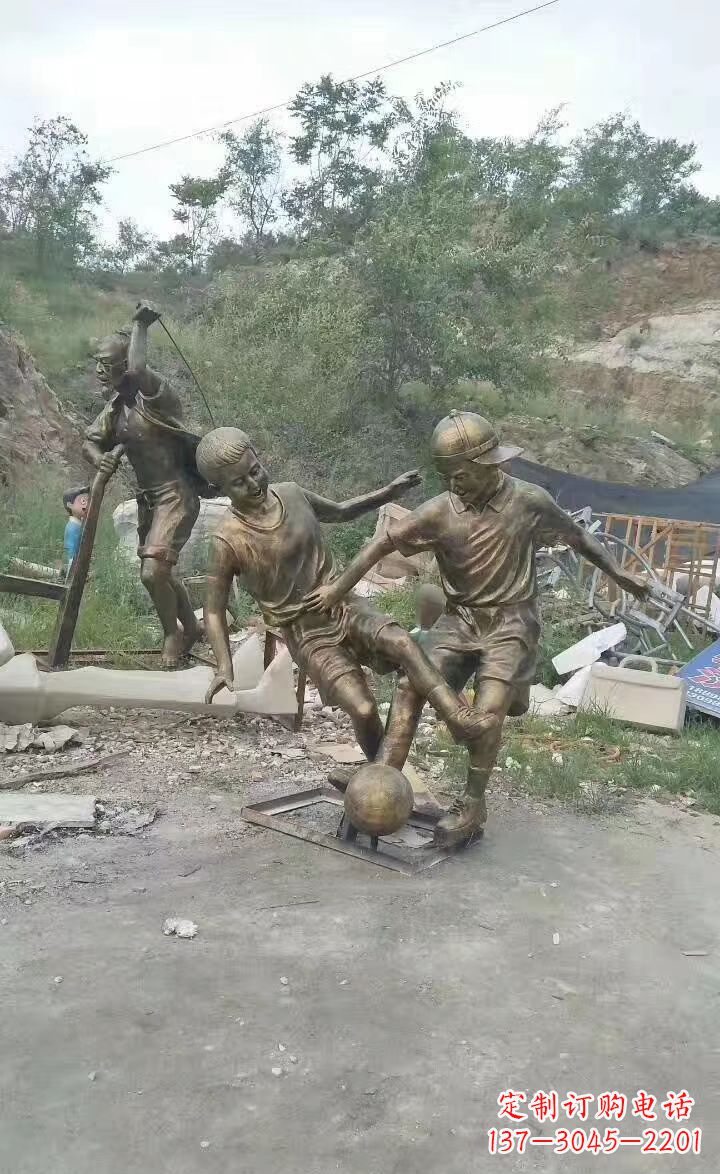 内江铜雕小孩童趣人物雕塑