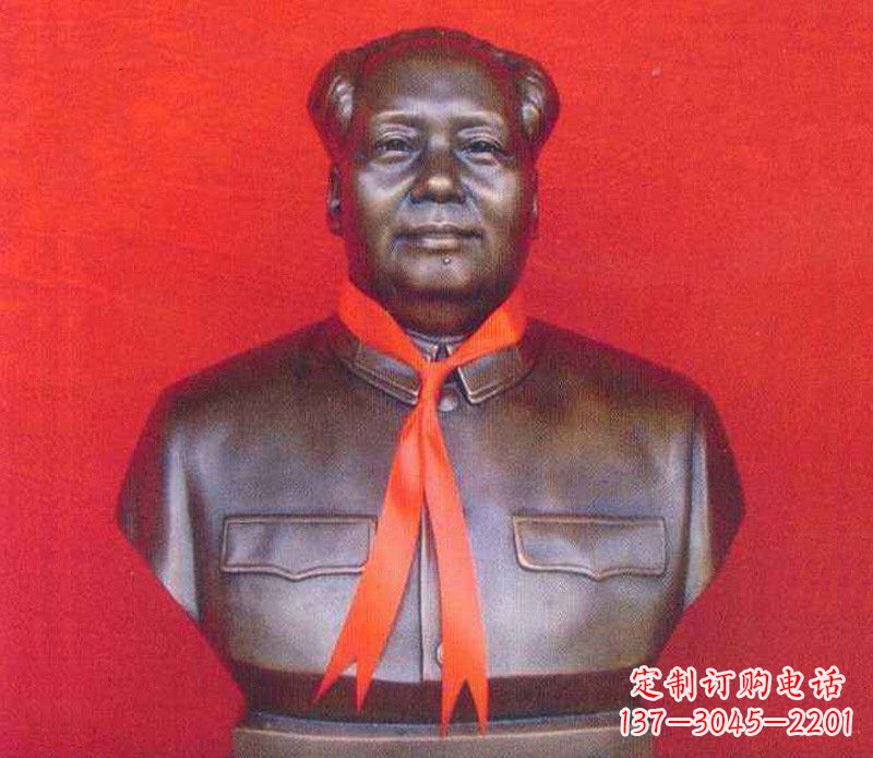 内江铜雕校园红领巾主席雕塑摆件