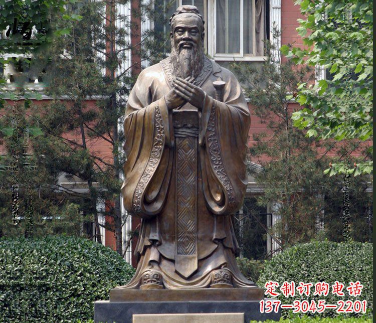 内江铜雕学校孔子圣人雕塑摆件 (2)