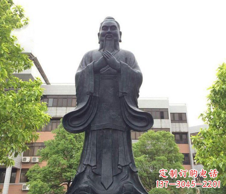 内江铜雕学校孔子圣人雕塑摆件