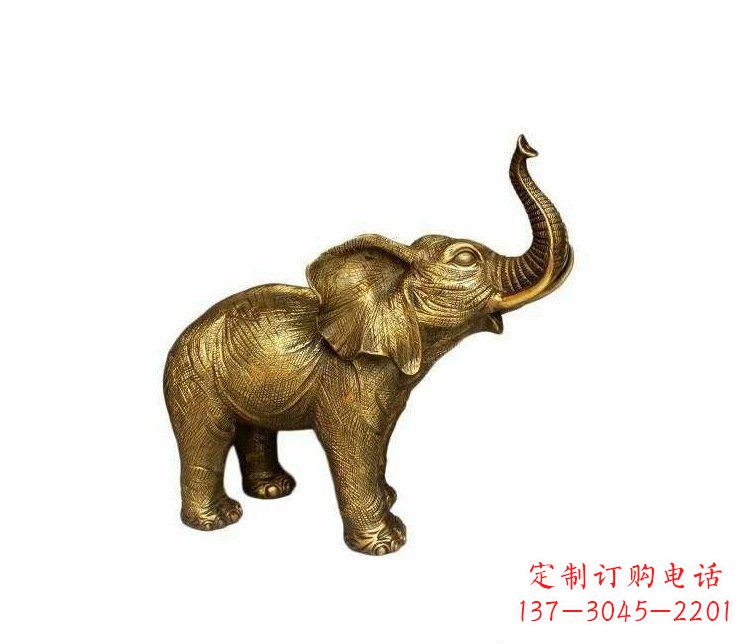 内江铜雕园林动物小象雕塑