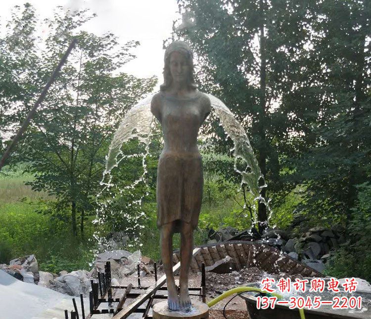 内江铜雕园林天使雕塑摆件