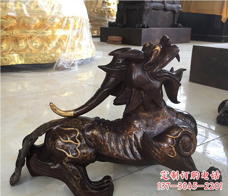 内江铜雕招财辟邪貔貅雕塑摆件