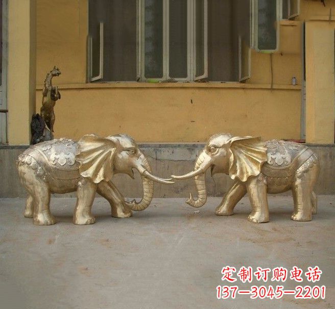内江铜雕招财小象