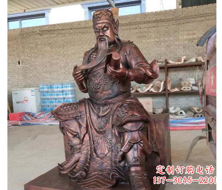 内江铜雕镇宅关公寺庙神像雕塑摆件 (3)