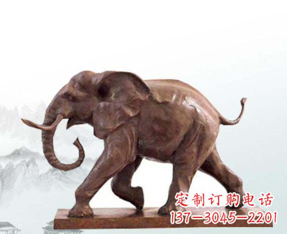 内江晚霞红大象公园动物石雕