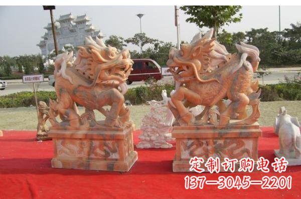 内江晚霞红葫芦麒麟雕塑