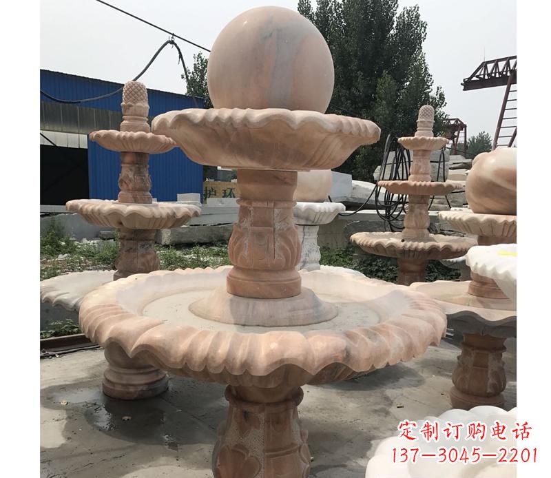 内江晚霞红景观风水球雕塑