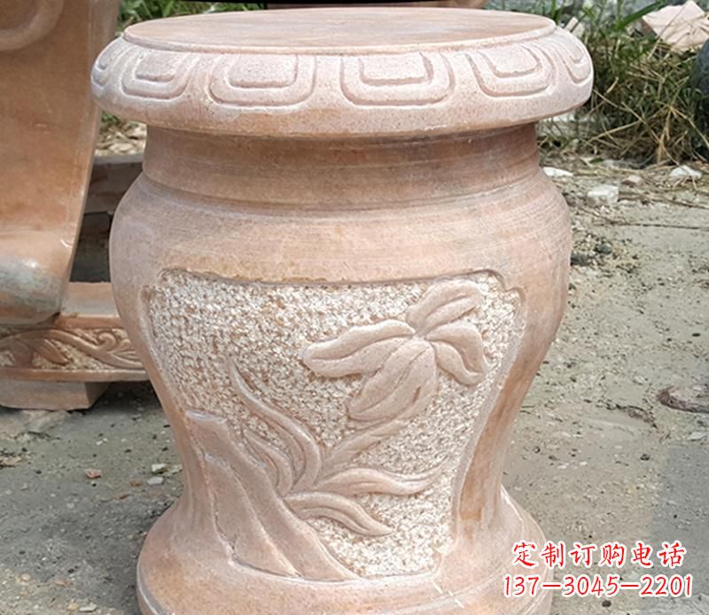 内江晚霞红景观蝴蝶石凳