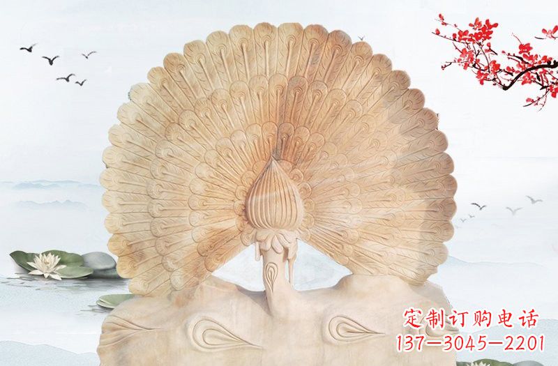 内江晚霞红孔雀雕塑