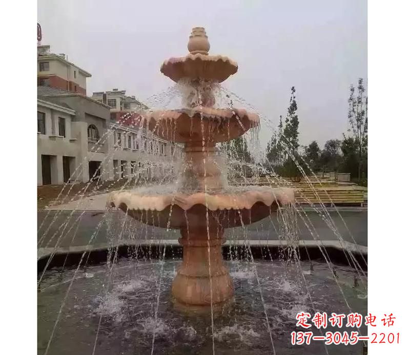 内江晚霞红喷泉雕塑