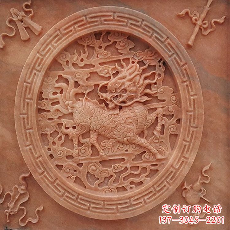 内江晚霞红麒麟建筑装饰壁画