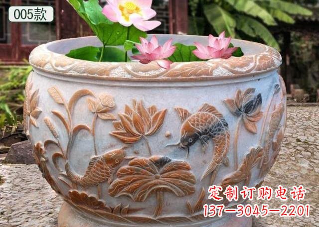 内江晚霞红水缸鱼缸雕塑