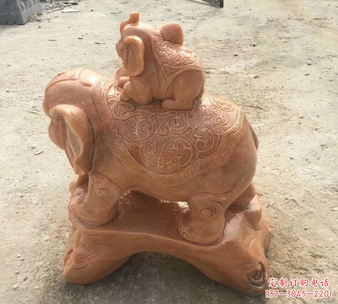 内江晚霞红小象招财动物