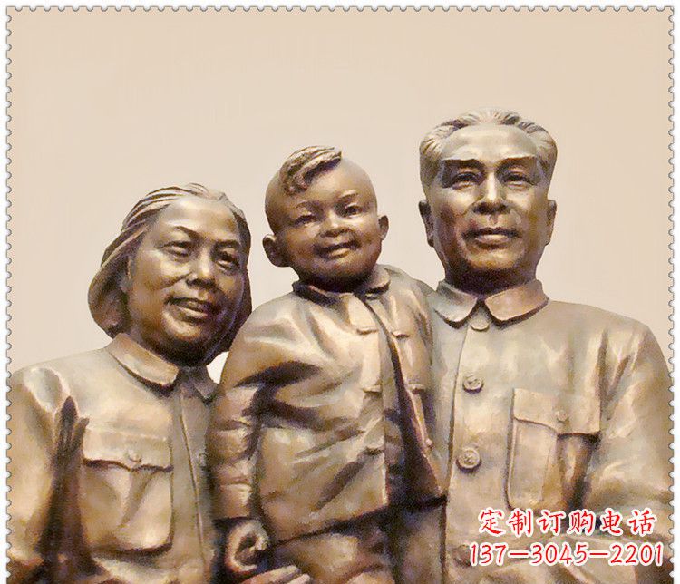 内江伟人周恩来一家铜雕