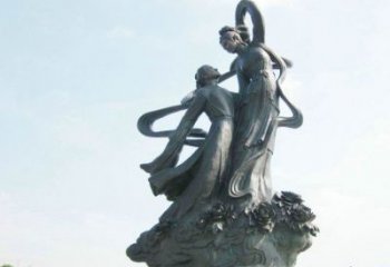 内江铸就爱情经典，中领雕塑定制牛郎织女广场雕塑
