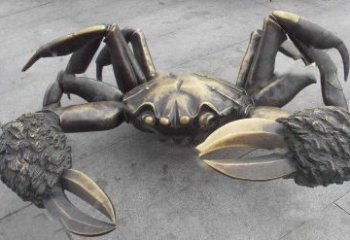 内江中领雕塑以传统工艺出品的螃蟹铜雕，是杰出…