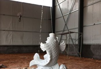 内江汉白玉石鲤鱼雕塑，让你的梦想成真！
