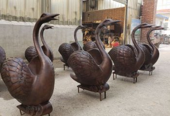 内江中领雕塑天鹅铜雕是一款精美的艺术作品，既…
