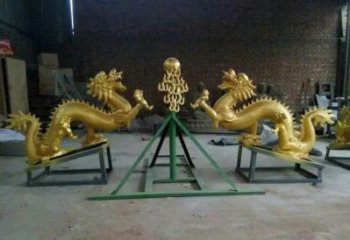 内江享受经典，领略古老传统，精美特色的双龙戏珠铜雕