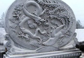 内江青石古典美——龙凤呈祥雕塑