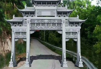 内江青石牌坊雕塑，演绎精致经典