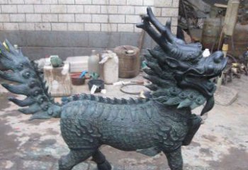 内江青铜雕制神兽麒麟，艺术匠心之至