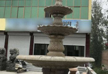 内江三层砂岩喷泉欧式石雕，定制专属你的雕塑