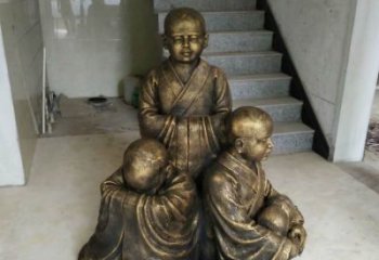 内江中国领雕塑推出的金色佛祖三像是一件令人惊…